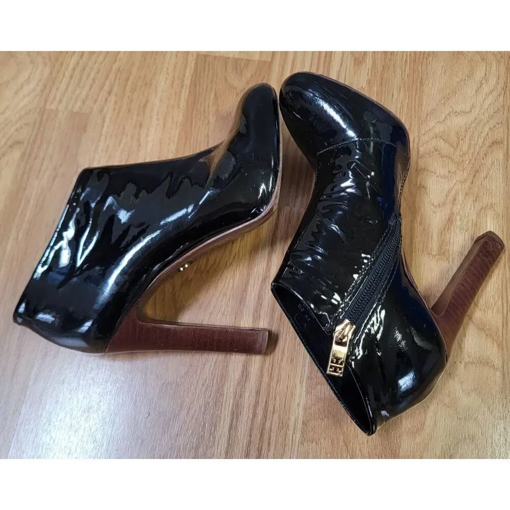 Tory Burch Patent Leather Ankle Booties 6